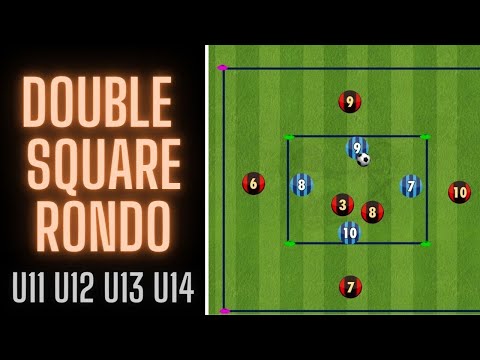 Double Square Rondo | Passen & Ballbesitz | U11 U12 U13 U14 | Fußball