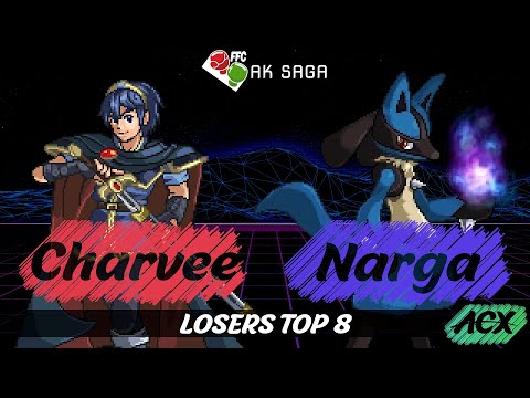 AFM Charvee (Marth, Ichigo) vs AFM Narga (Lucario) - Losers Top 8 - AK Saga