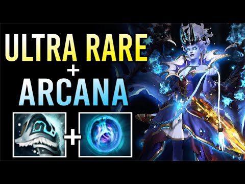 NEW ULTRA RARE Bloodfeather Finery Set Queen + ARCANA Perfect Effect Epic Rank Gameplay WTF Dota 2