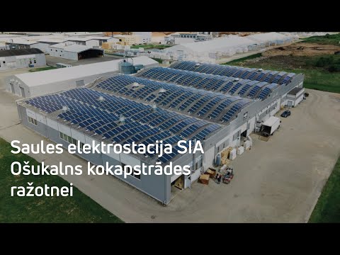 Saules elektrostacija SIA Ošukalns kokapstrādes ražotnei
