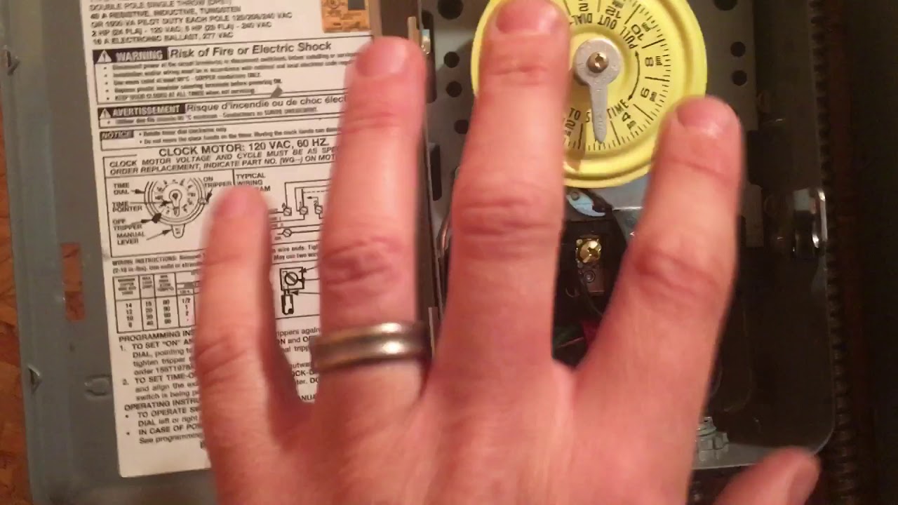 Intermatic T103 time switch wiring