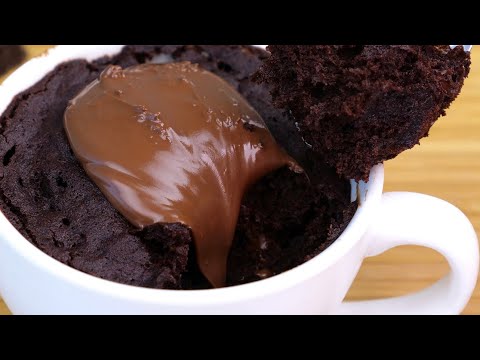Nutella mug cake recipe. Easy 1 minute mug cake recipe
