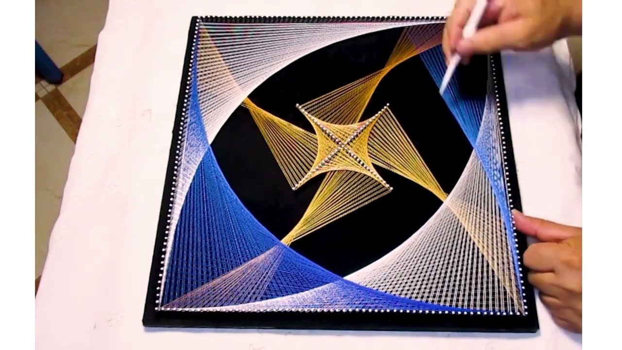 String Art,How To Make   Easy String Art#shorts