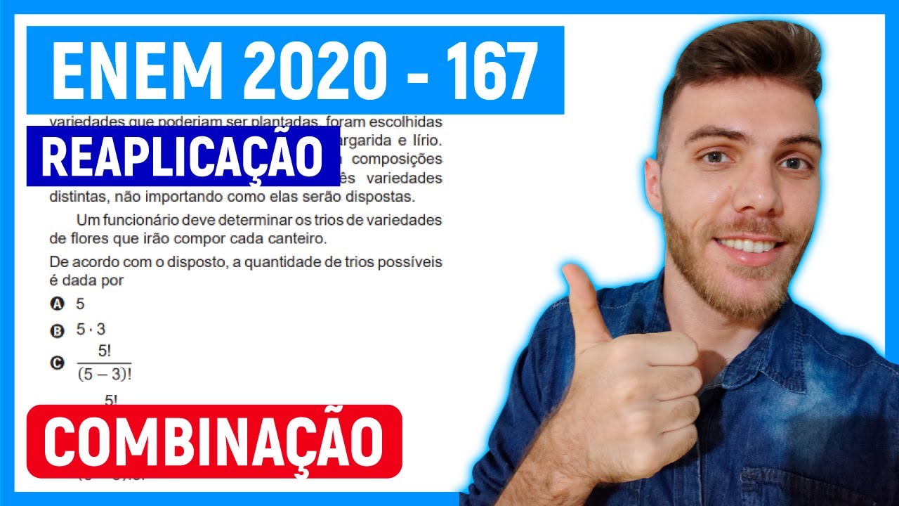 🛑COMBINAÇÃO - 167 Enem 2020 (REAPLICAÇÃO) - A prefeitura de uma cidade está renovando os cant..