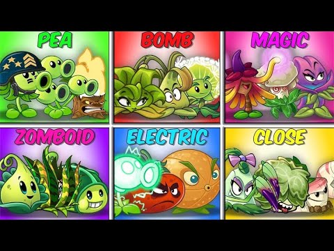 Random 6 Team Plants Battle - Which team of plants will win? - PvZ 2 Gameplay