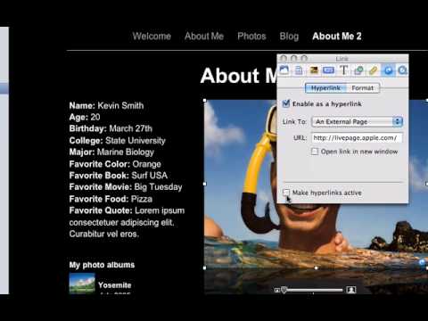 How to link an image using iWeb - iWeb Tutorial