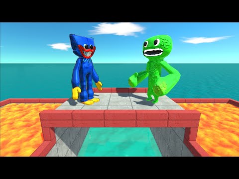 1vs1 Creepy Monster Battle On Lava Pool | Who is The Winner - ARBS