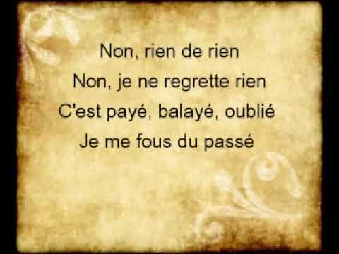 Non, Je Ne Regrette Rien Lyrics   Edith Piaf 360p