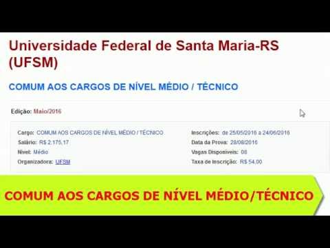 Concurso UFSM Edital 2016: Apostila Cargos de Nível Médio/Técnico