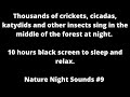Thousands of crickets cicadas & katydids black screen cricket sounds sleep sounds white noise ASMR