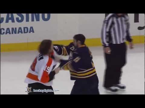 Scott Hartnell vs Drew Stafford Jan 20, 2013