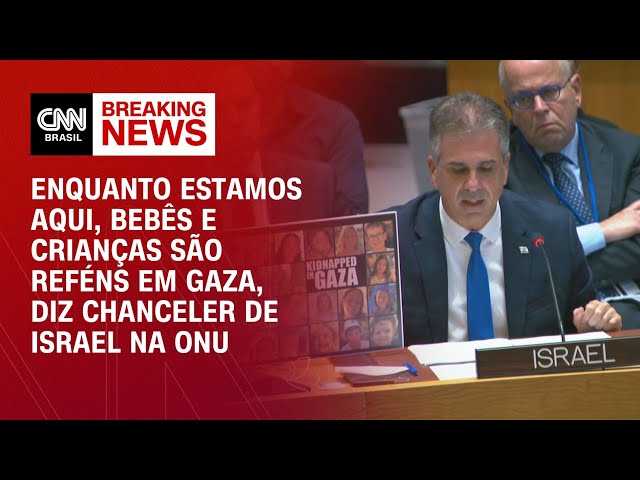 Enquanto estamos aqui, bebês e crianças são reféns em Gaza, diz chanceler de Israel |  CNN AO VIVO