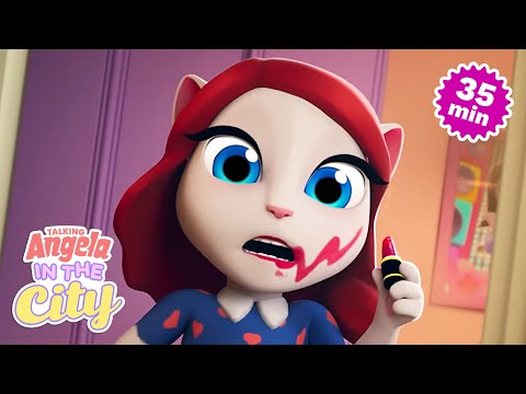 Best Oops Moments with Angela 🙊 Talking Angela: In The City Cartoon Compilation
