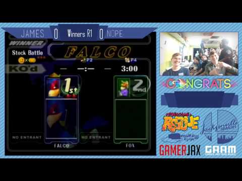 Jax Smash Weekly 1/26 - nope(Fox) Vs James(Falco) - Melee Winners R3