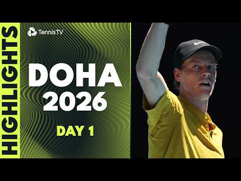 Jannik Sinner Is Back; Medvedev, Mensik and Fils Also Feature 💪 | Doha 2026 Day 1 Highlights