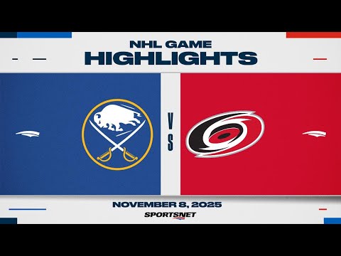 NHL Highlights | Sabres vs. Hurricanes - November 8, 2025