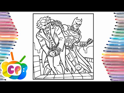 Batman vs Joker coloring page/Superheroes coloring pages/ Disfigure - Blank [NCS Release]