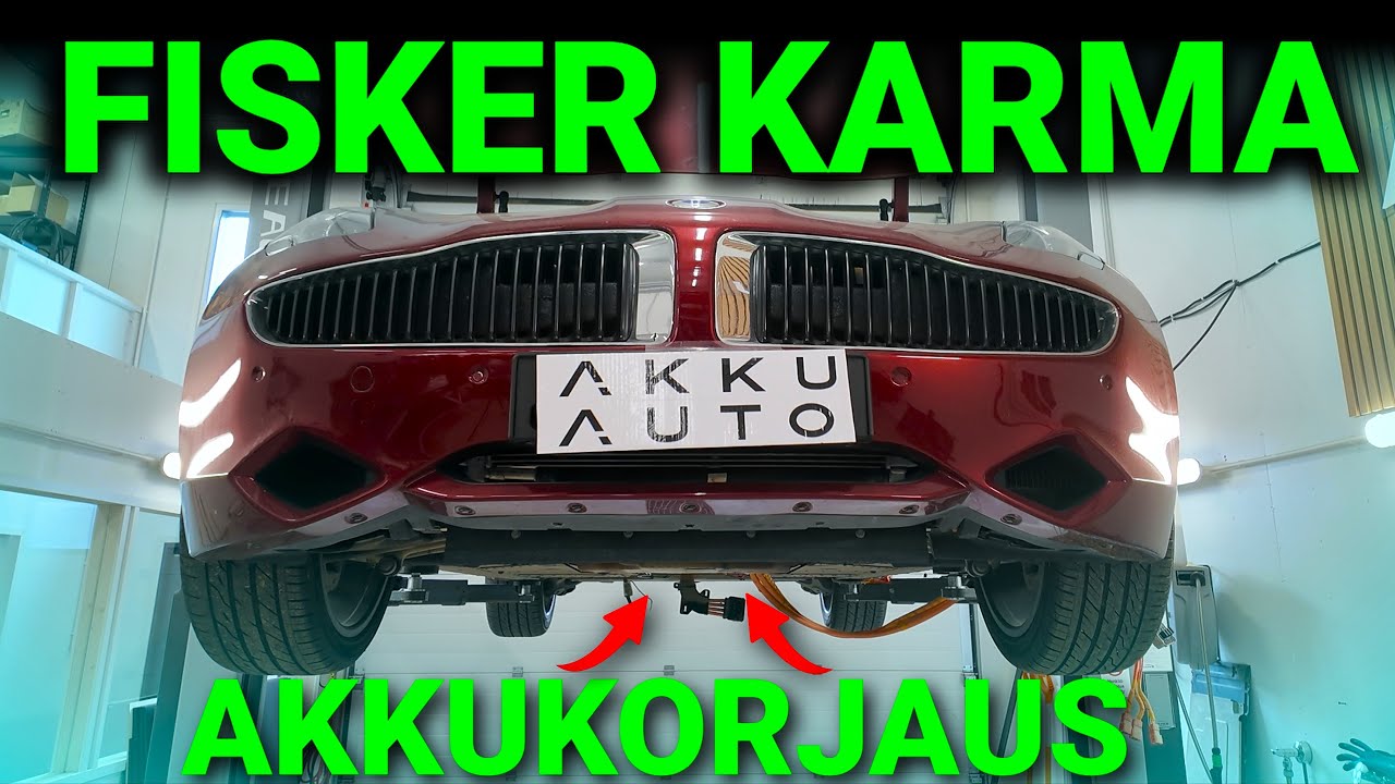 675. Fisker Karma akkukorjauksessa, kotimainen sähköerikoisuus