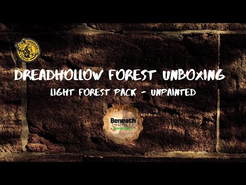 This is Dwarven Forge Dreadhollow Forest Unboxing Light Forest Pack - Unpainted