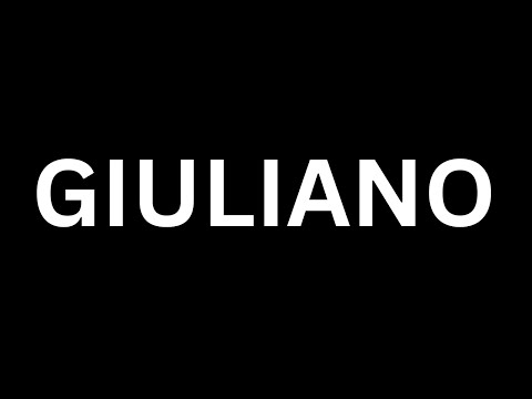 How to Pronounce "Giuliano in English language? [How to say Giuliano...?