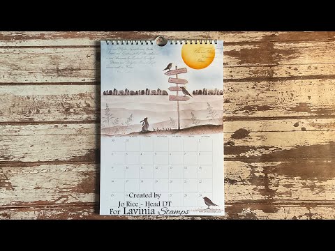 Mindful Monday with A Pipin Scene for July by Jo Rice #laviniastamps #calendar