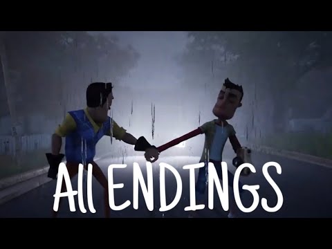 All Endings - Hello Neighbor Curse Retold