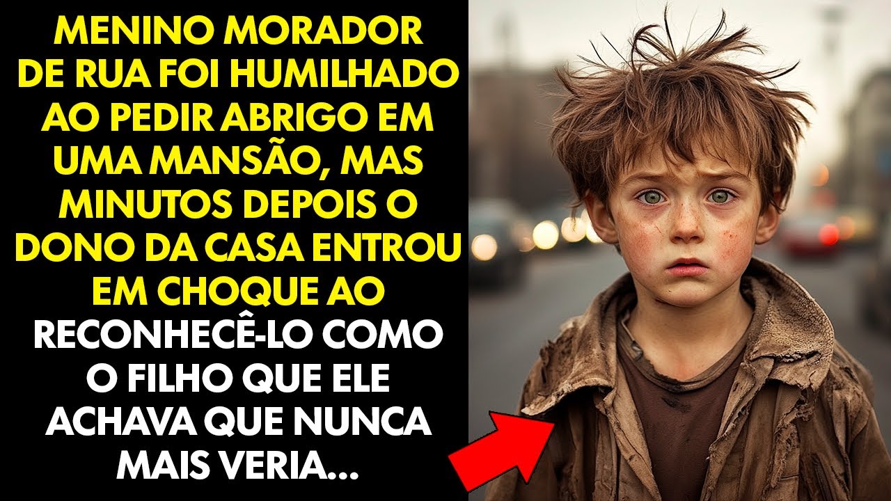 MENINO DE RUA FOI HIMILHADO AO PEDIR ABRIGO PARA UM MILIONÁRIO, AO DESCOBRIR QUEM ERA O MENINO...