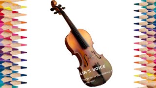 How to draw a Violin / Violin 🎻 drawing / Step by Step Kids drawing video /