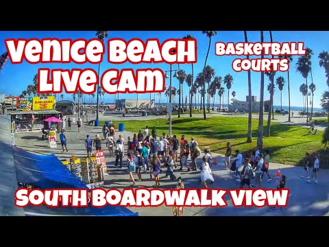 🔴 Venice Beach LIVE Cam 24/7 🌊 South Boardwalk Cam | Skaters, Music, Street Performers & Ocean