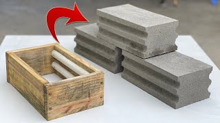 Self- casting bricks from cement sand at home