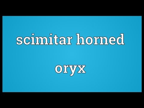 Scimitar horned oryx Meaning