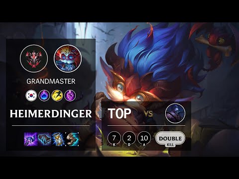 Heimerdinger Top vs Jax - KR Grandmaster Patch 10.19