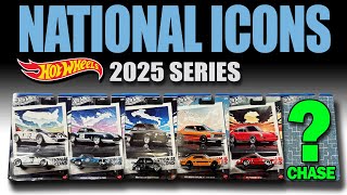 Opening Hot Wheels 2025 NATIONAL ICONS including the CHASE Car!!