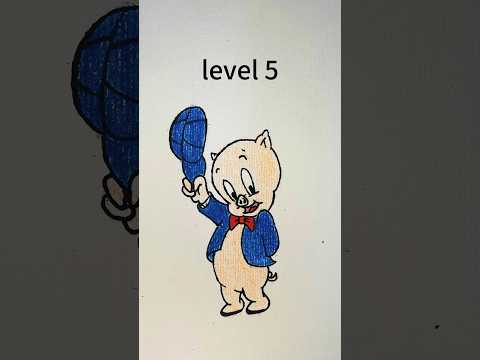 porky pig level up draw #drawing #draw #levelup #cartoon #cute #art #anime #porkypig #warnerbros