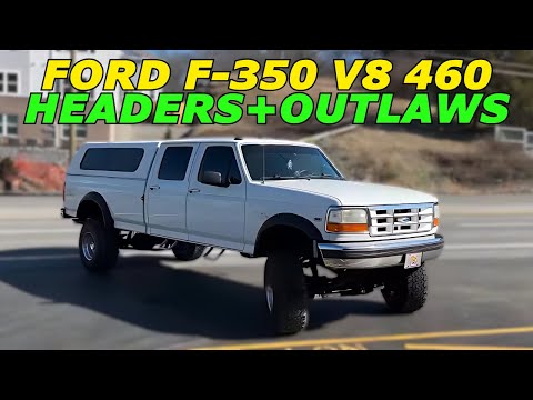 Ford F-350 V8 (460) Exhaust Sound w/ Headers & Flowmaster Outlaws!