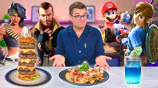Can A Chef Turn Video Game Food into the Real Thing?! | Zelda, GTA, Fortnite, Mario Kart