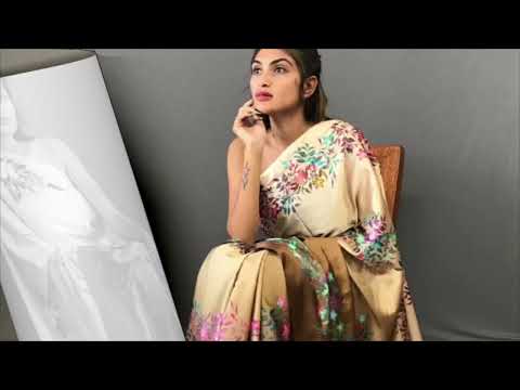 Satin Silk Digital Printed Saree