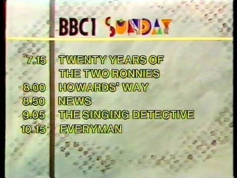 BBC One Continuity Sunday 16th November 1986