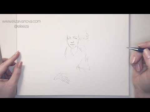 Pencil drawing from scratch | Eliza Ivanova