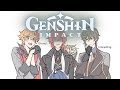 Four Men And A Baby Genshin Impact Comic Dub
