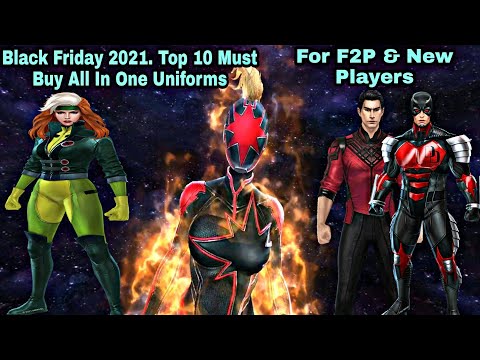 Black Friday 2021 | Top 10 Must Buy All In One Uniforms For F2P & New Players - Marvel Future Fight