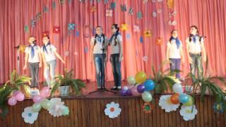 preview picture of video 'Весняні краплинки 2014/ Виступ колективу 6-А класу з піснею На палубі матроси'