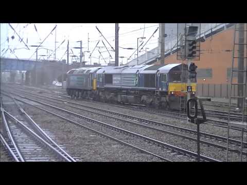 DRS 47853 and 66301 shunting at Doncaster