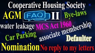 Cooperative Housing Society bye laws post 2019 Amendment : CA Ameet Israni : FAQ Part - II