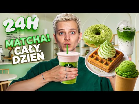 CAŁY DZIEŃ JEM TYLKO JEDZENIE O SMAKU MATCHA 😱 *24h challenge* | Dominik Rupiński