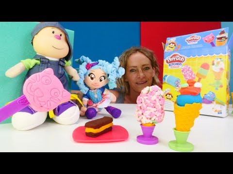 Spielspaß mit PlayDoh - Nicole macht aus Knete kunterbuntes Eis