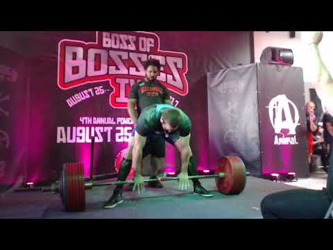 Cailer Woolam - 420.5 kg/927 lbs World Record Deadlift + 905 kg/1996.3 lbs Total - Boss Of Bosses 4