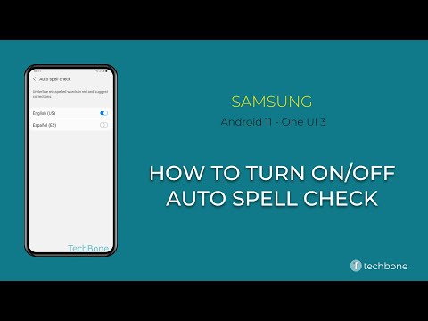 How to Turn On/Off Auto spell check - Samsung [Android 11 - One UI 3]