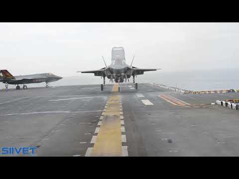 F-35B Very Close View Of Vertical Carrier Landing