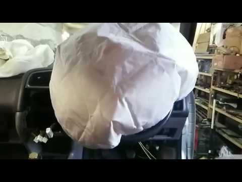 Airbag Steering Wheel Deployment In Slow Motion